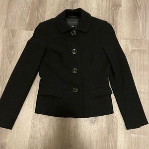 Black banana republic blazer gold and black button full length size 0 like new